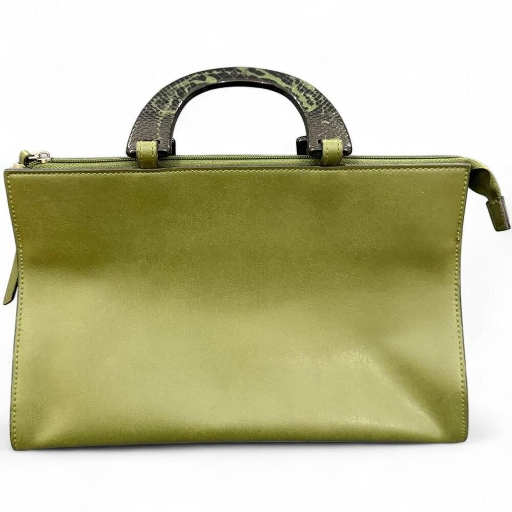 Estee Lauder - Vintage Green Faux Leather Handbag